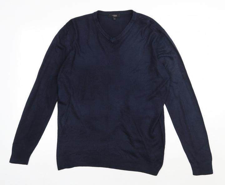 Debenhams Mens Blue Acrylic Pullover Sweatshirt Size S