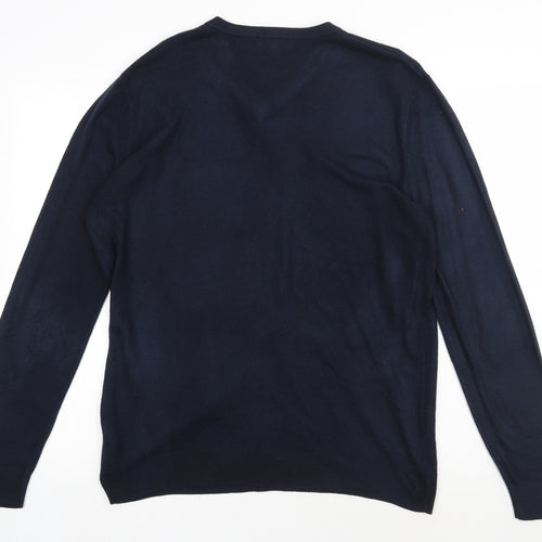 Debenhams Mens Blue  Acrylic Pullover Sweatshirt Size S