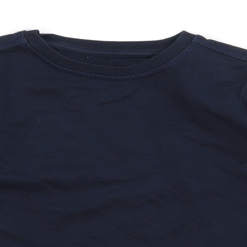 Marks and Spencer Boys Blue  Cotton Pullover Sweatshirt Size 7-8 Years  Pullover - school Wear