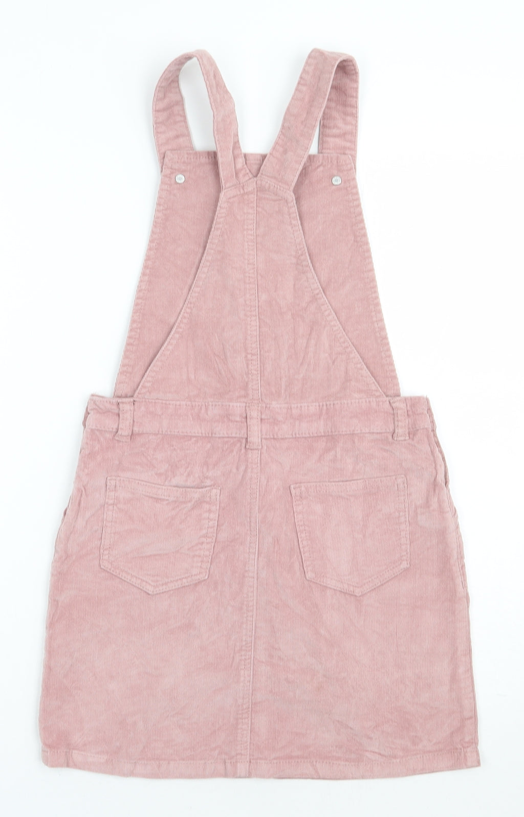 George Girls Pink  Coir Pinafore/Dungaree Dress  Size 9-10 Years  Square Neck Buckle
