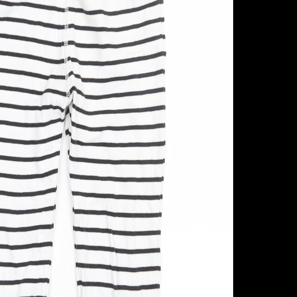 NEXT Boys White Striped Cotton  Pyjama Pants Size 6-7 Years