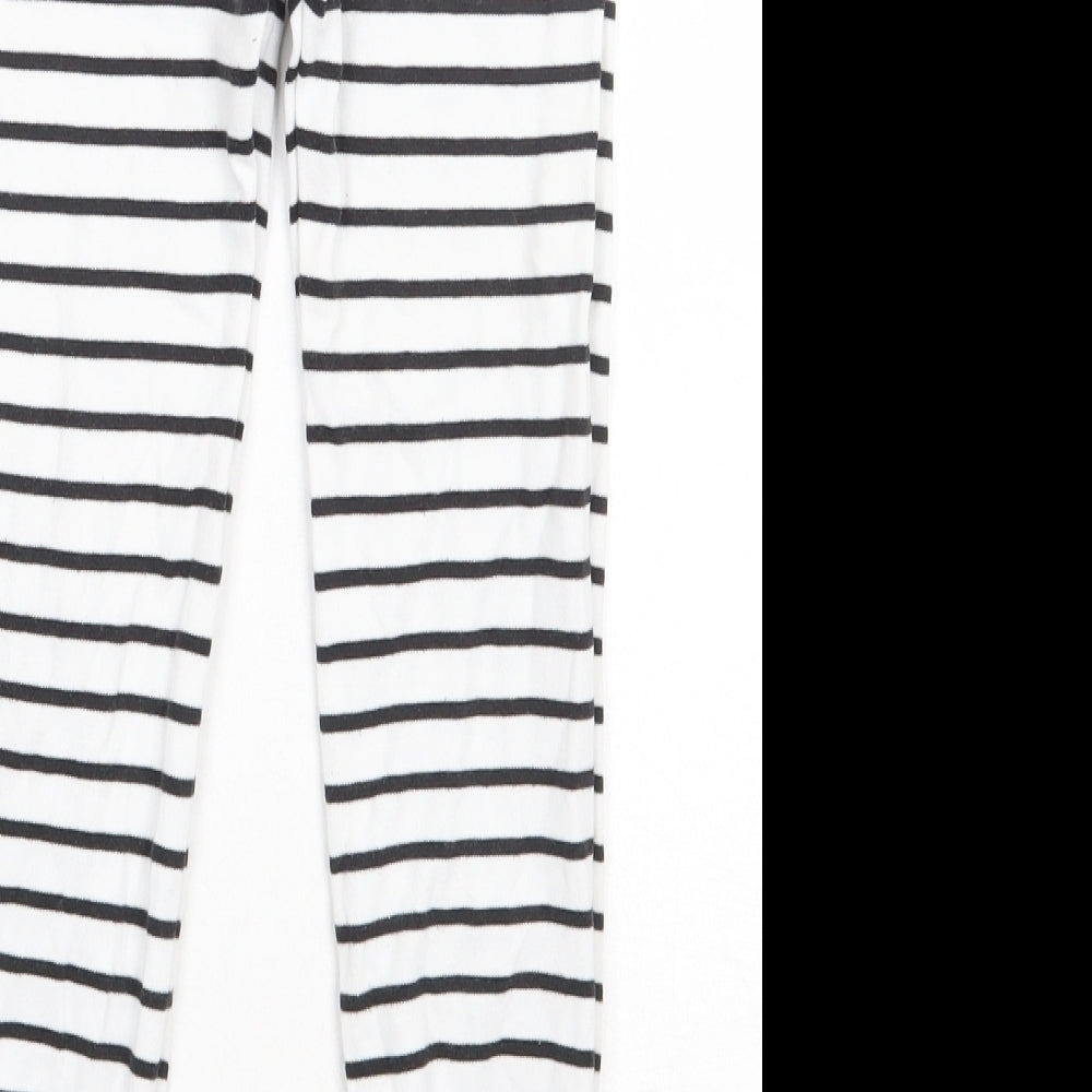 NEXT Boys White Striped Cotton  Pyjama Pants Size 6-7 Years