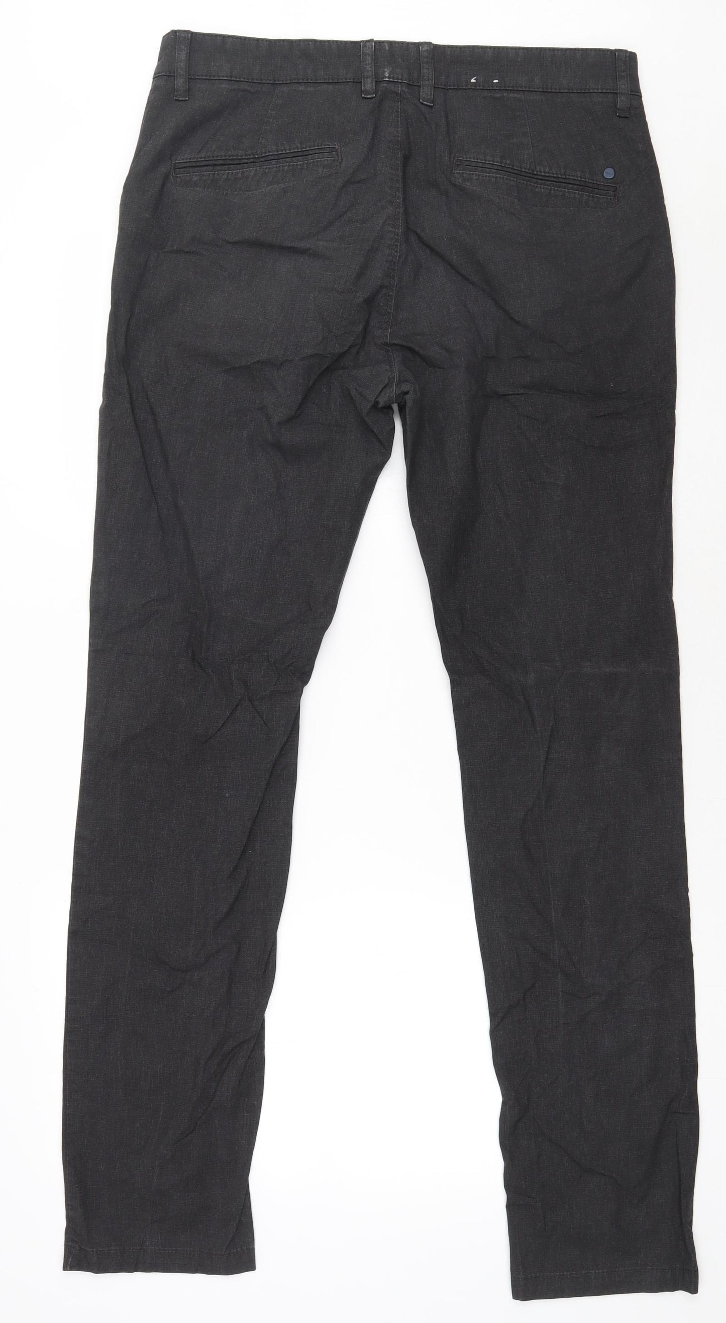 NN07 Mens Grey  Cotton Trousers  Size 33 L34 in Regular Button - long