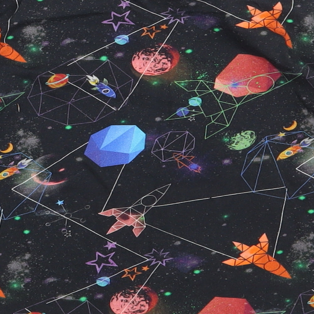 NEXT Boys Multicoloured Geometric Cotton Basic Casual Size 3-4 Years Crew Neck Pullover - space