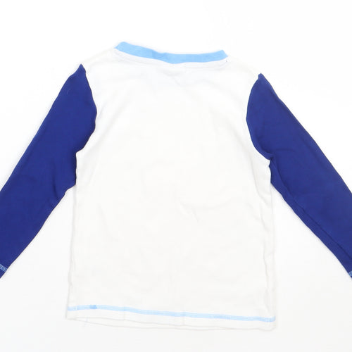 George Boys Blue Geometric Cotton Basic Casual Size 3-4 Years Crew Neck Pullover - Ryans world
