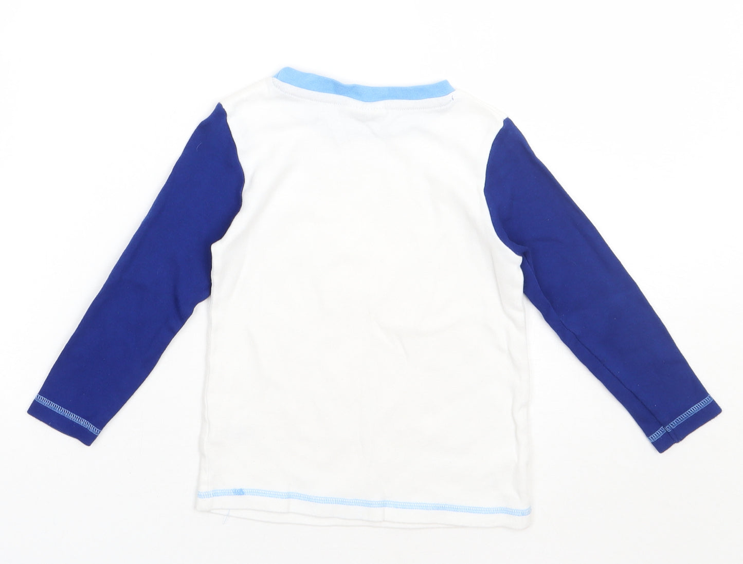 George Boys Blue Geometric Cotton Basic Casual Size 3-4 Years Crew Neck Pullover - Ryans world