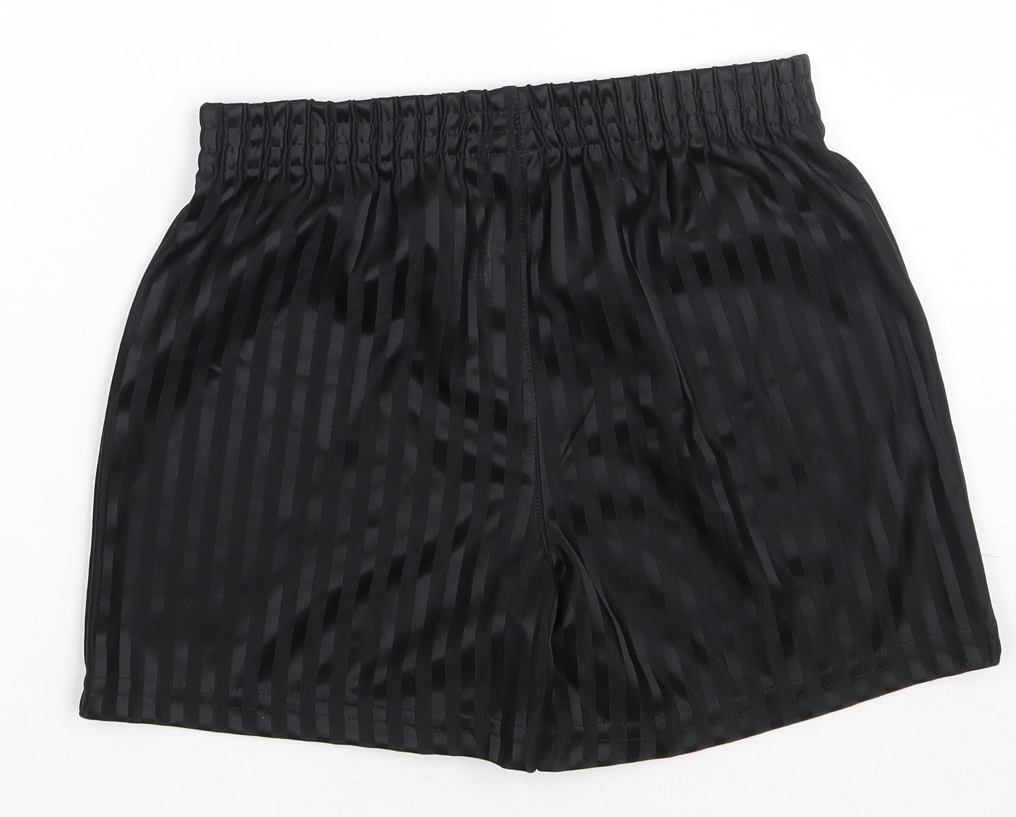 George Boys Black Striped Polyester Sweat Shorts Size 7-8 Years  Regular  - school Wear