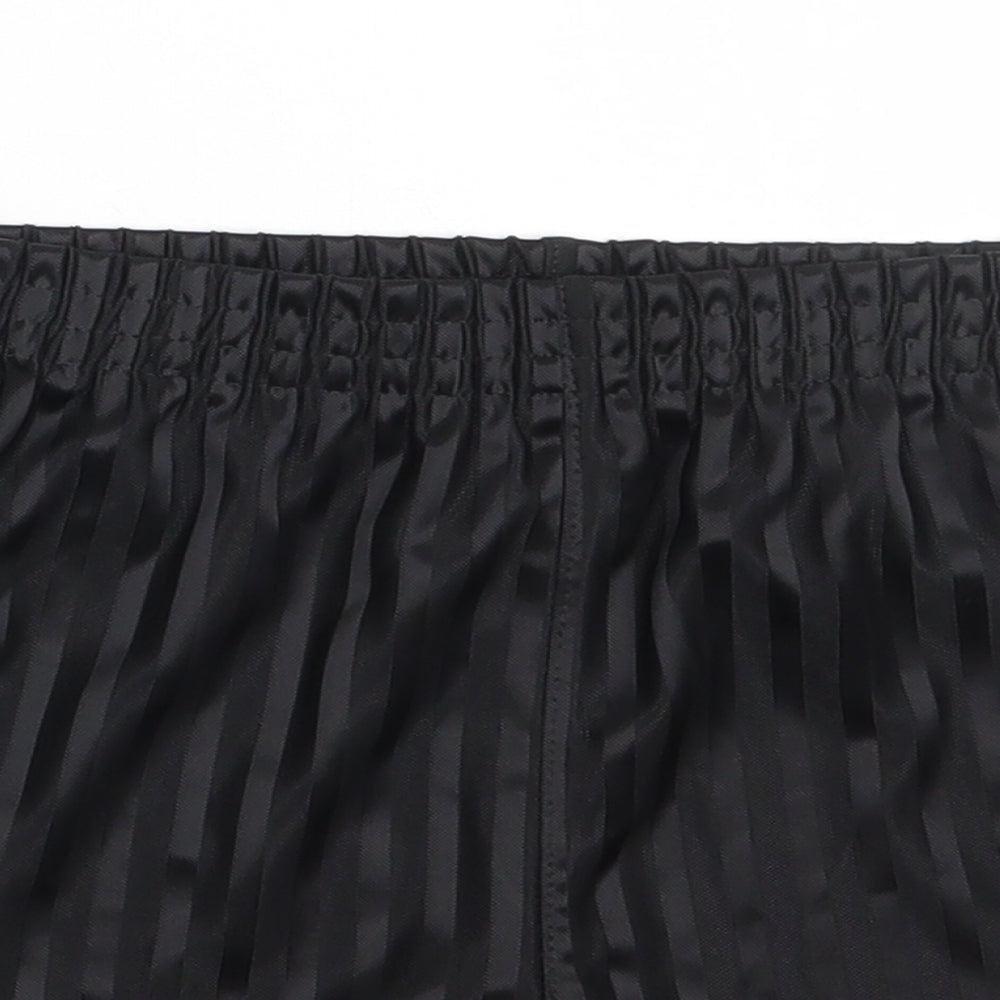 George Boys Black Striped Polyester Sweat Shorts Size 7-8 Years  Regular  - school Wear