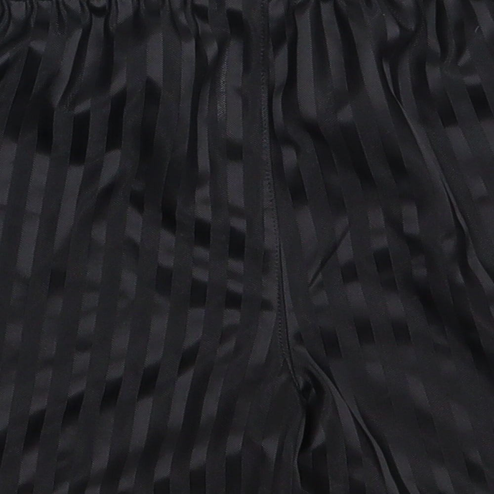 George Boys Black Striped Polyester Sweat Shorts Size 7-8 Years  Regular  - school Wear