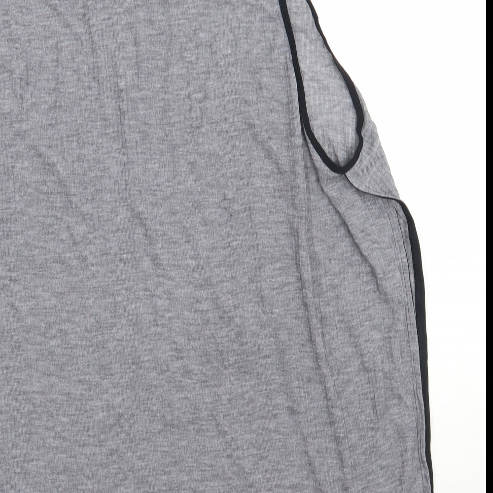 Nike Womens Grey  Polyester Basic Tank Size XL Scoop Neck Pullover - Dri-fit