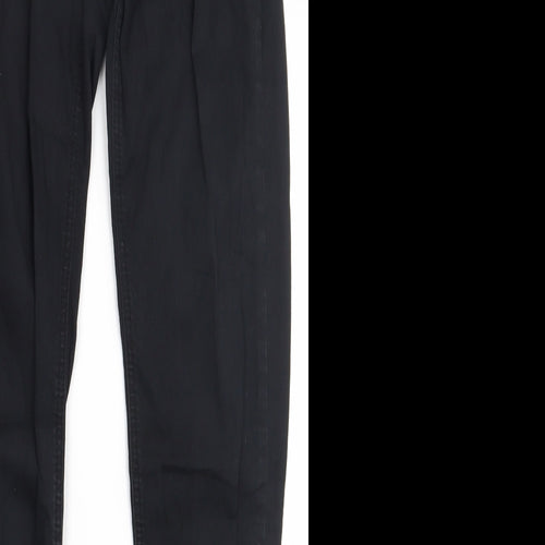 bliss Womens Black  Cotton Straight Jeans Size 8 L32 in Regular Button
