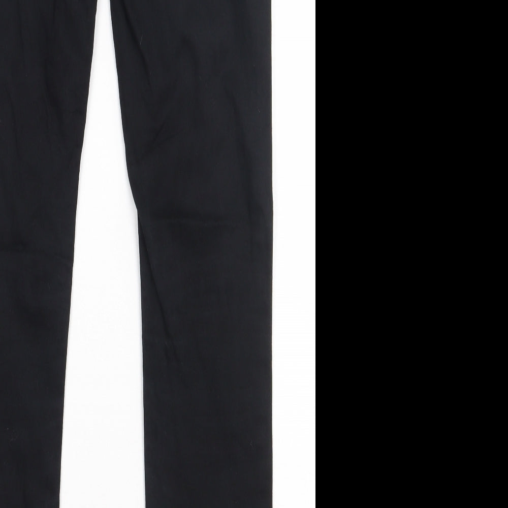 bliss Womens Black  Cotton Straight Jeans Size 8 L32 in Regular Button