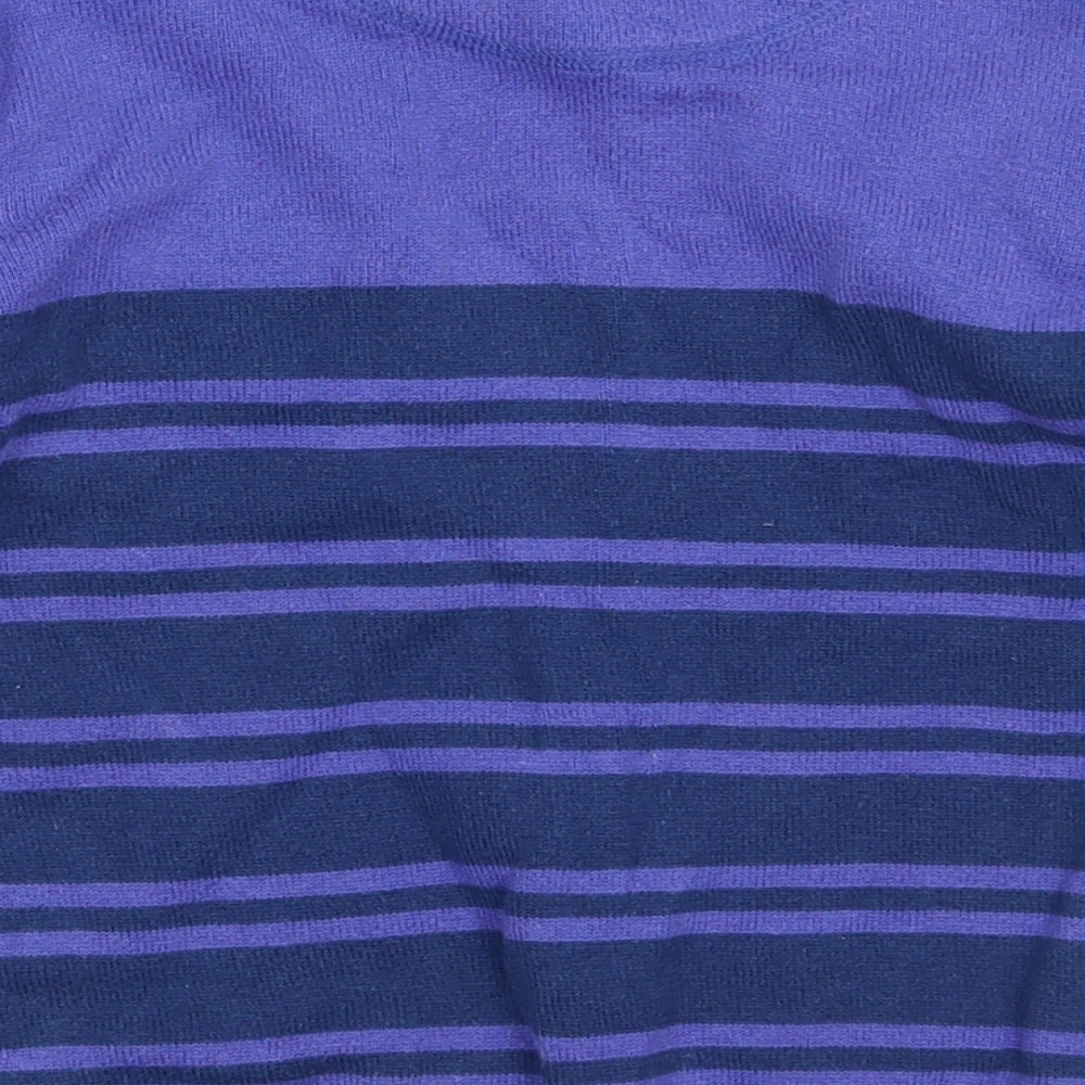 Mini Club Boys Purple Striped Cotton Pullover Sweatshirt Size 4-5 Years  Pullover