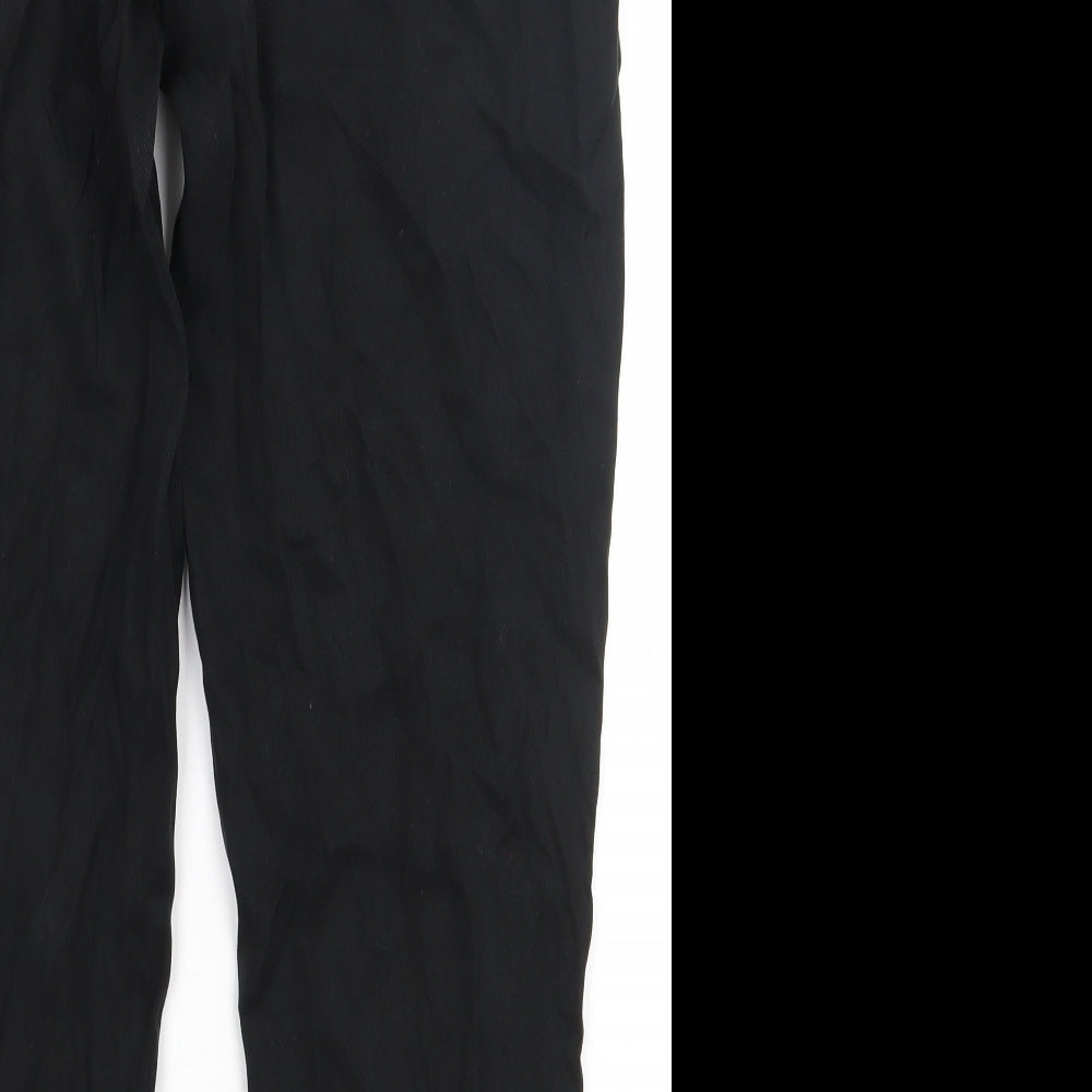 F&F Womens Black  Lyocell Trousers  Size 10 L28 in Regular Tie