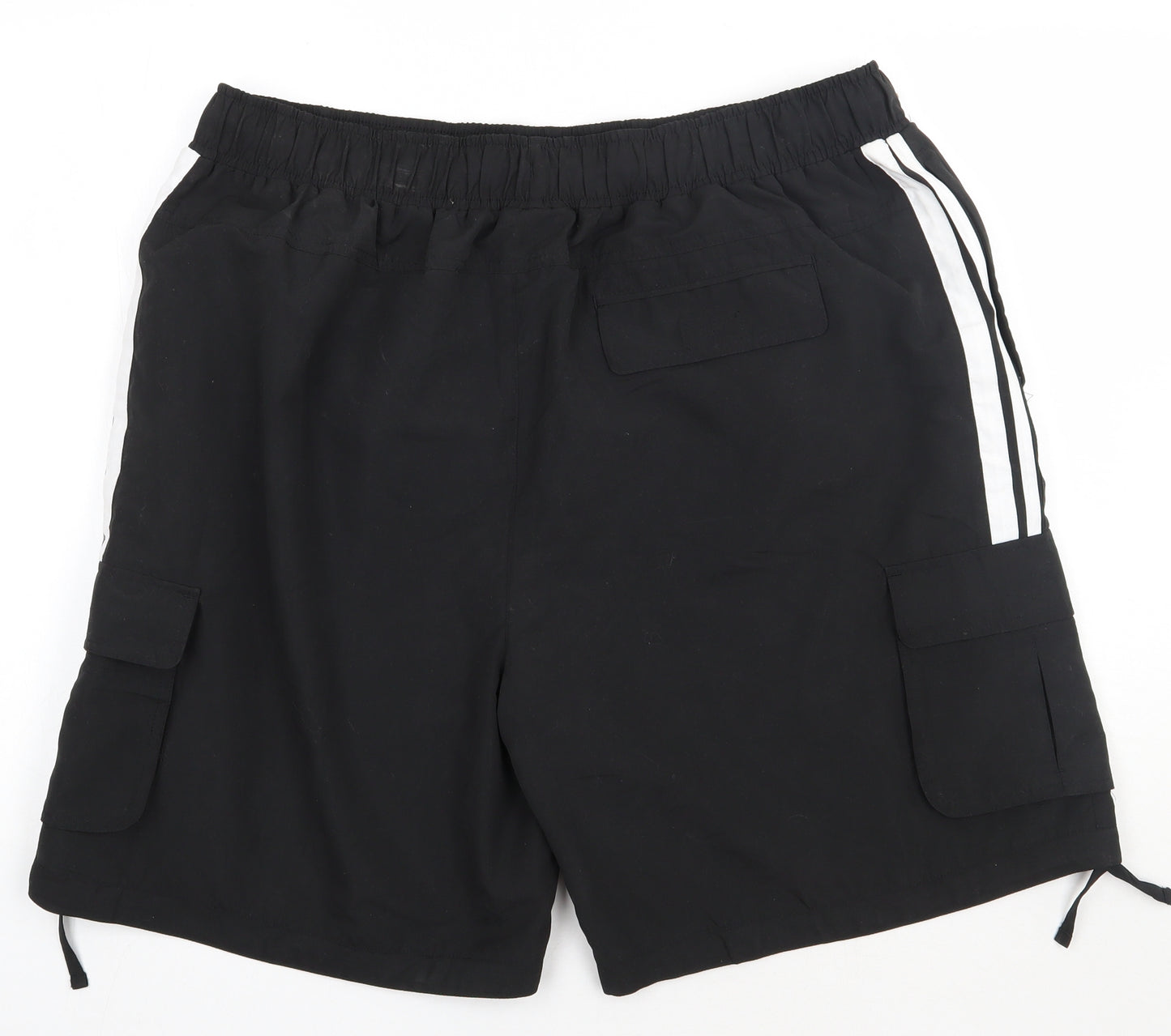 Lonsdale Mens Black  Polyester Sweat Shorts Size 4XL L10 in Regular Tie