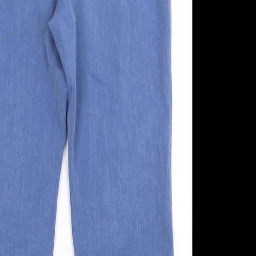 emma Womens Blue  Polyester Trousers  Size 12 L28 in Regular