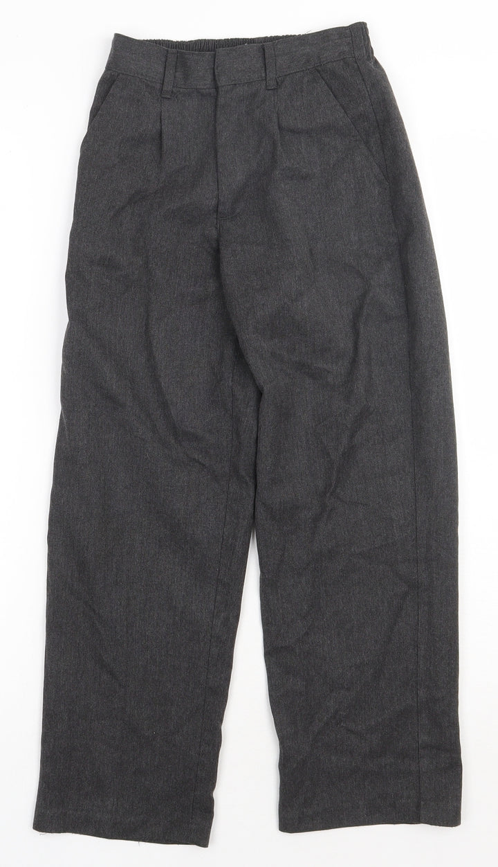 aldi Boys Grey Polyester Capri Trousers Size 9-10 Years Regular Hook & Eye - school Wear