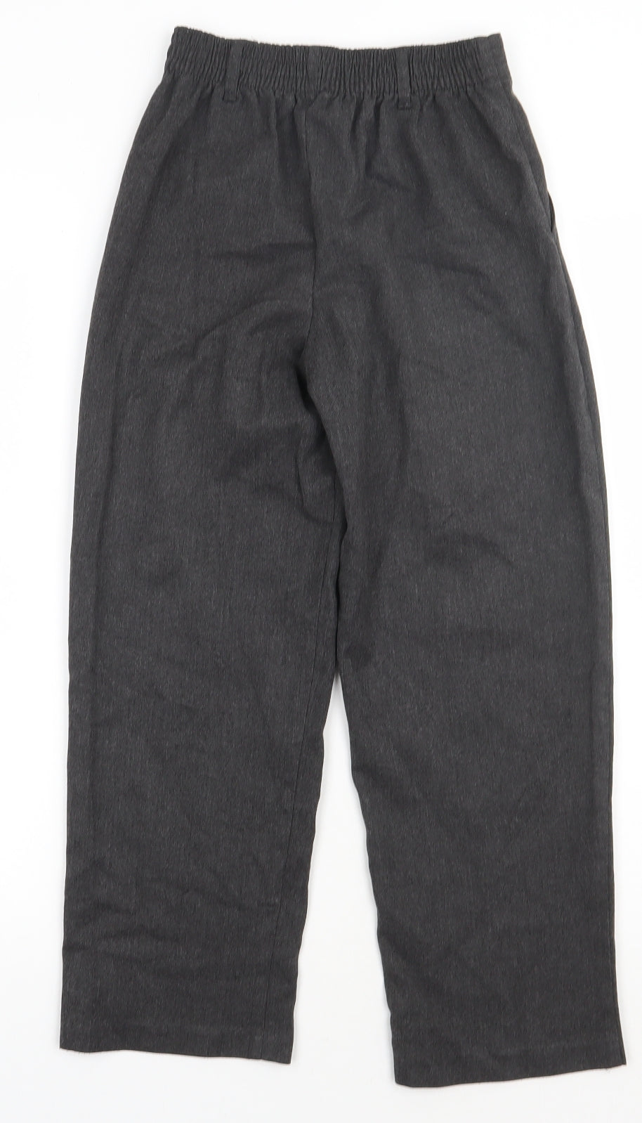 aldi Boys Grey  Polyester Capri Trousers Size 9-10 Years  Regular Hook & Eye - school Wear