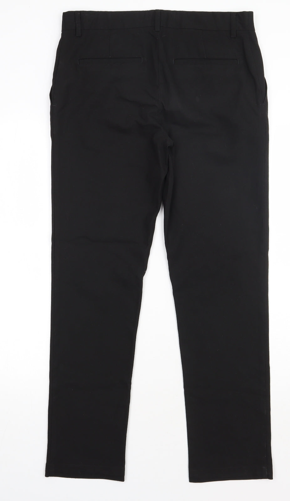 Marks and Spencer Boys Black  Polyester Capri Trousers Size 15-16 Years  Regular Hook & Eye - school Wear