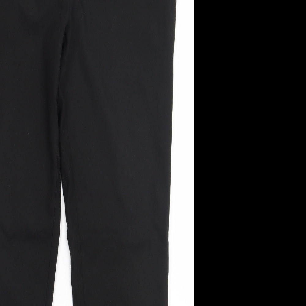 Marks and Spencer Boys Black  Polyester Capri Trousers Size 15-16 Years  Regular Hook & Eye - school Wear