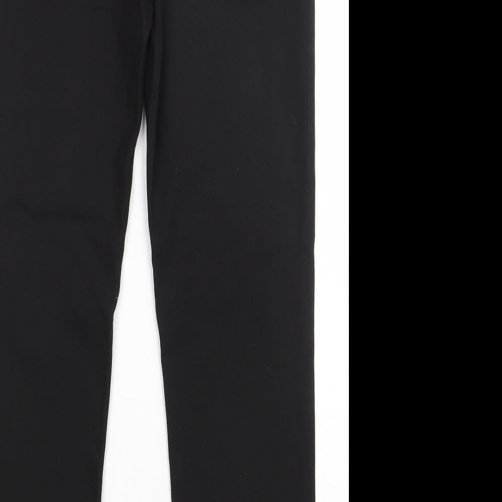 Marks and Spencer Boys Black  Polyester Capri Trousers Size 15-16 Years  Regular Hook & Eye - school Wear