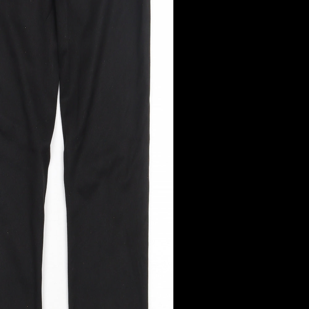 Winterbottom's Mens Black  Polyester Trousers  Size 29 L31 in Regular Hook & Eye