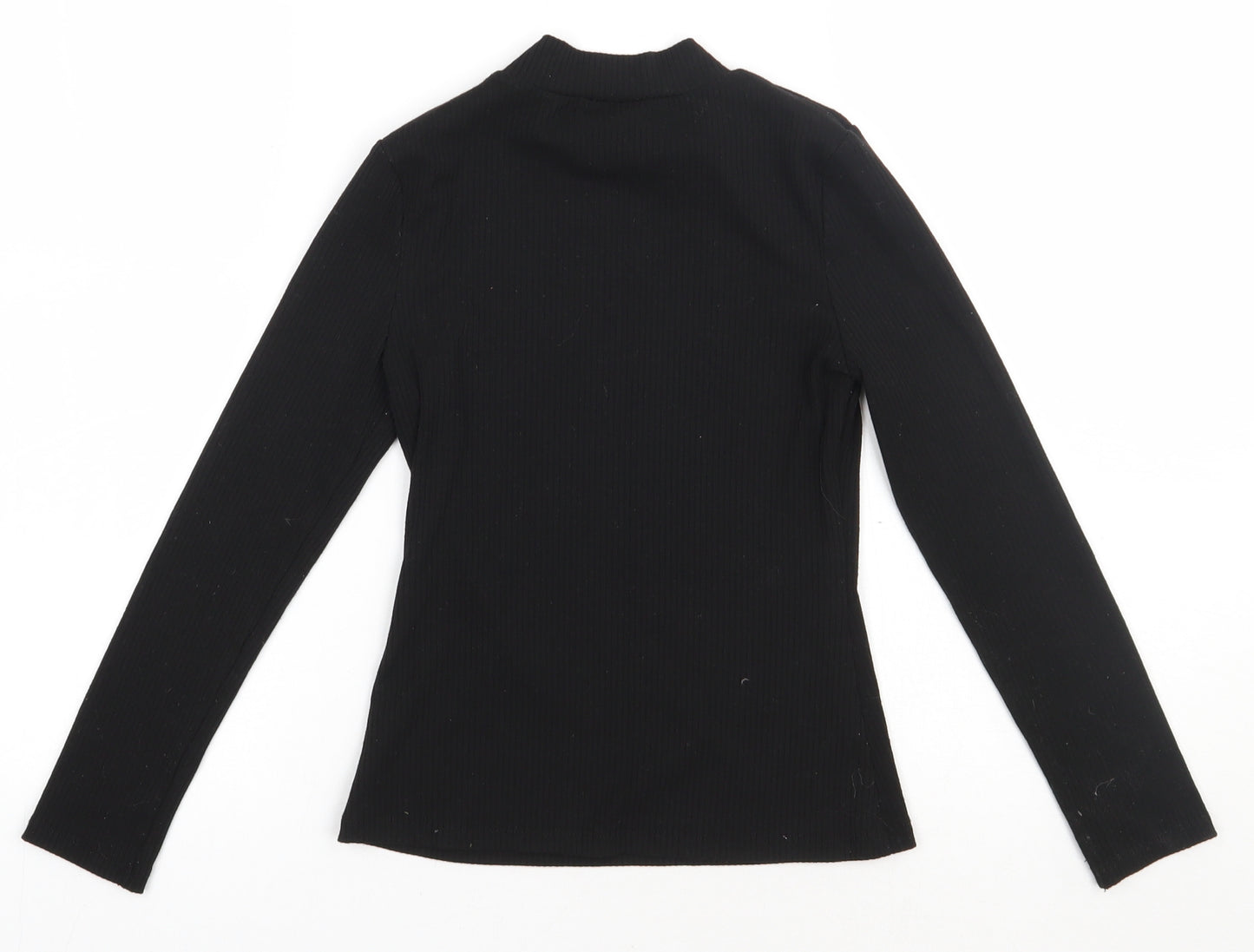 Matalan Girls Black  Polyester Basic Casual Size 9 Years Crew Neck Pullover