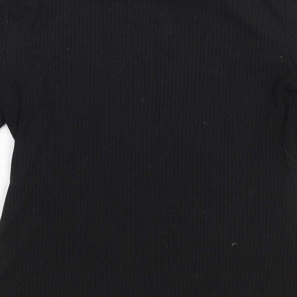 Matalan Girls Black  Polyester Basic Casual Size 9 Years Crew Neck Pullover