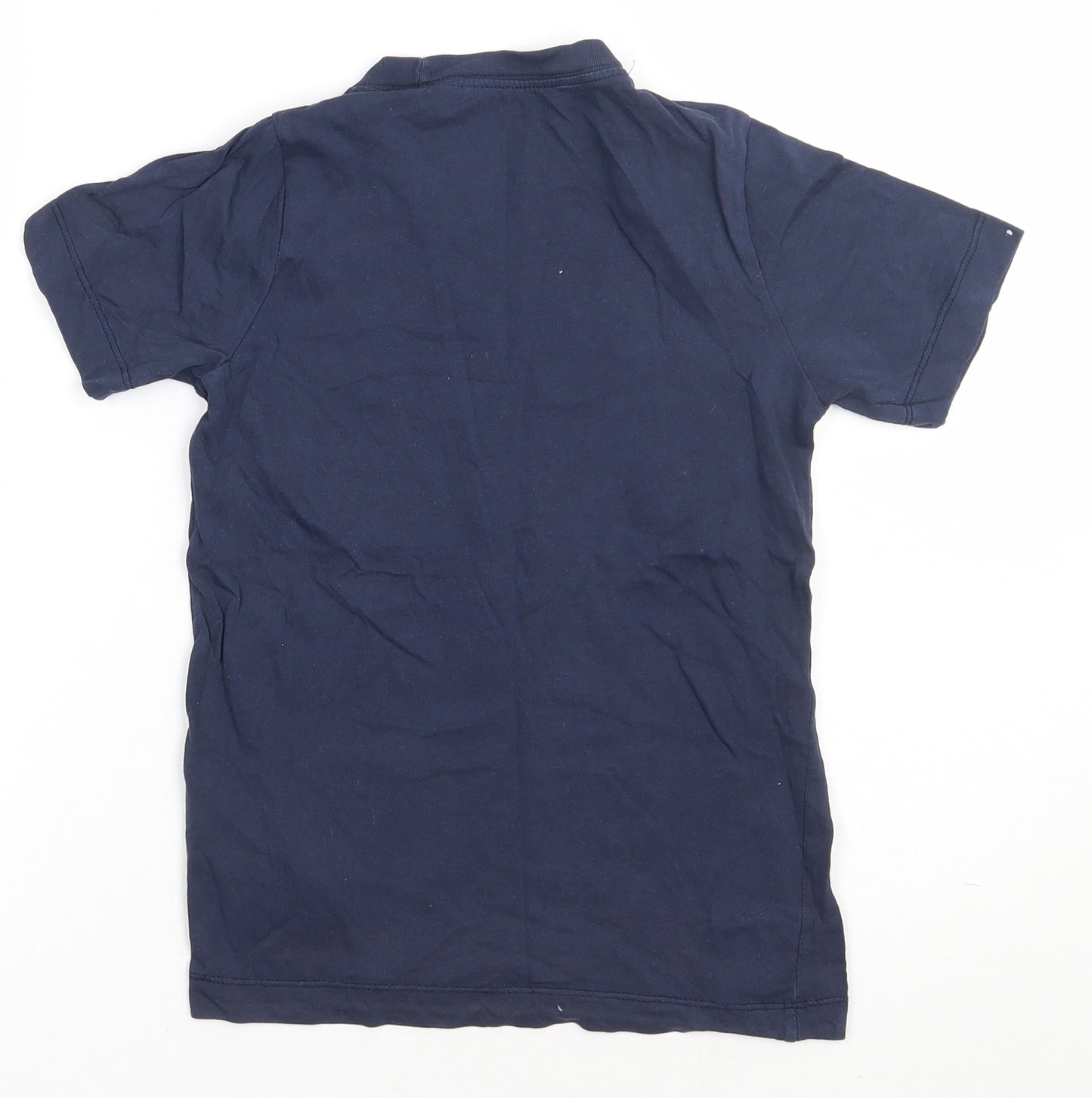 Nike Boys Blue  Cotton Basic T-Shirt Size 7-8 Years Crew Neck Pullover