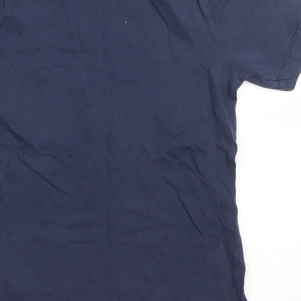 Nike Boys Blue  Cotton Basic T-Shirt Size 7-8 Years Crew Neck Pullover