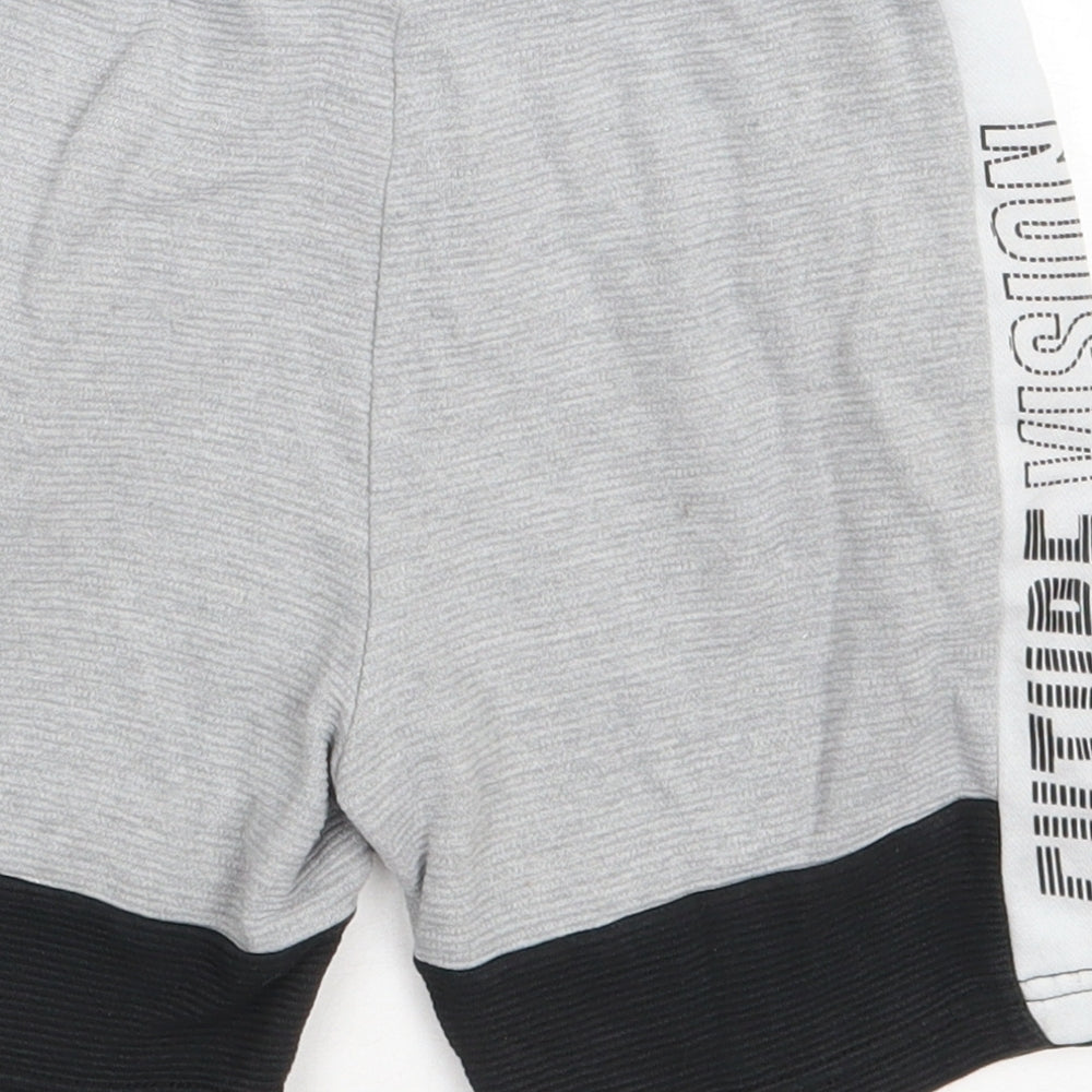 Nutmeg Boys Grey  Cotton Sweat Shorts Size 7-8 Years  Regular Tie