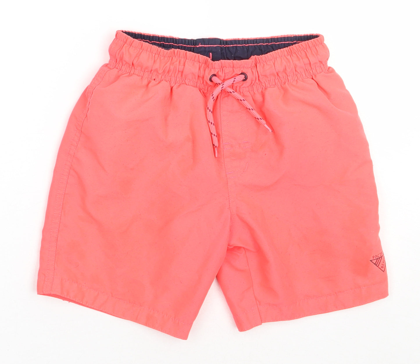 Primark Boys Pink  Polyester Sweat Shorts Size 6-7 Years  Regular Tie