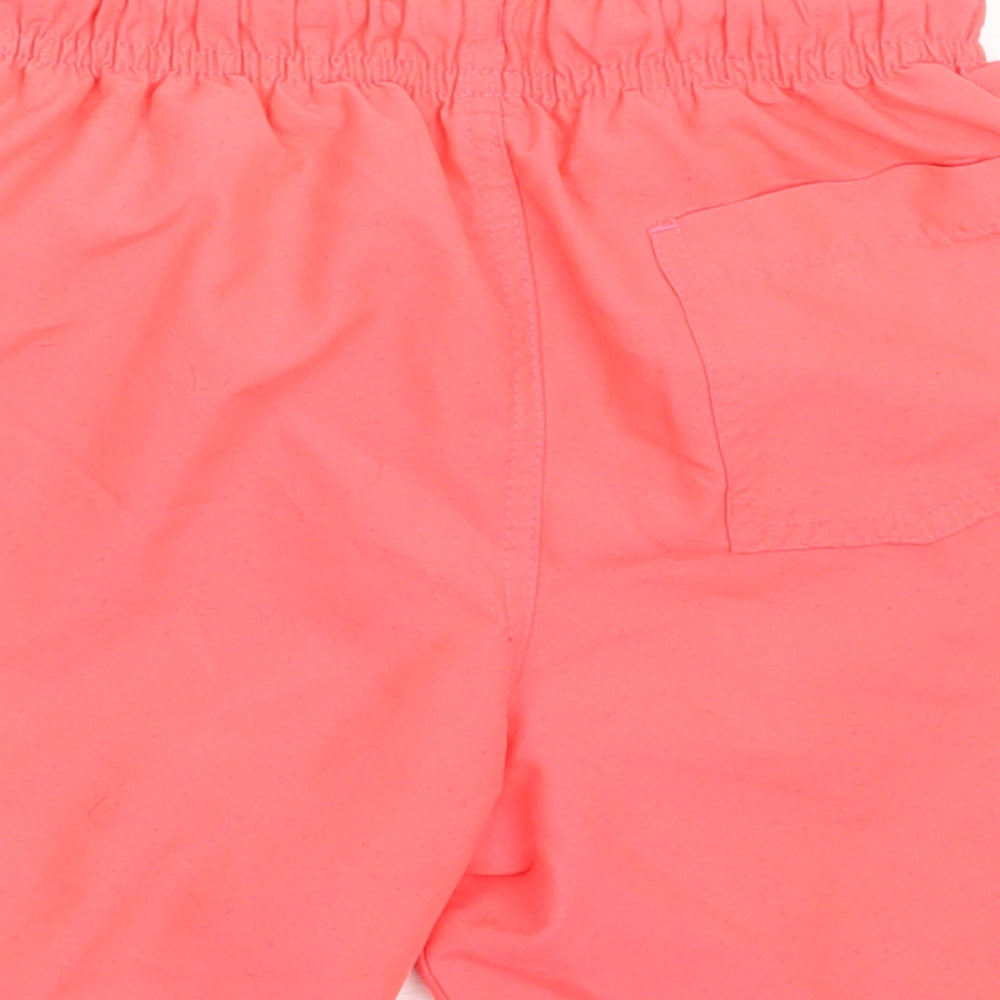 Primark Boys Pink  Polyester Sweat Shorts Size 6-7 Years  Regular Tie