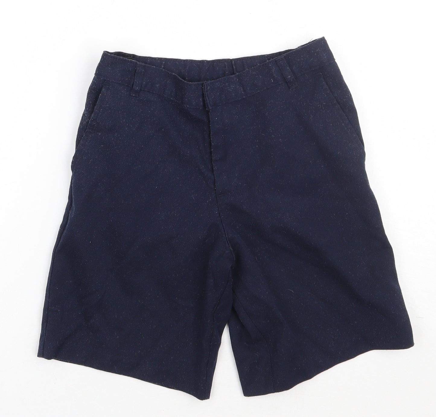 George Boys Blue  Polyester Bermuda Shorts Size 8-9 Years  Regular Hook & Eye - school Wear