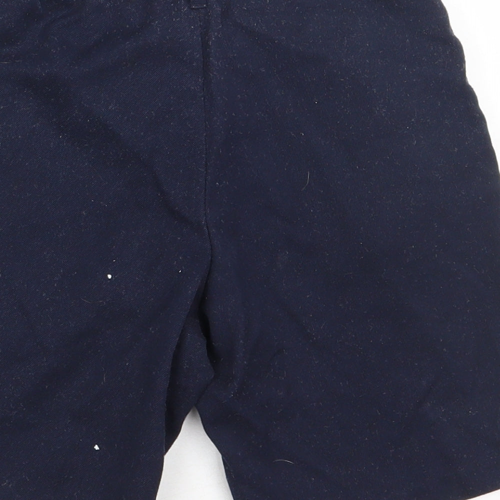 George Boys Blue  Polyester Bermuda Shorts Size 8-9 Years  Regular Hook & Eye - school Wear