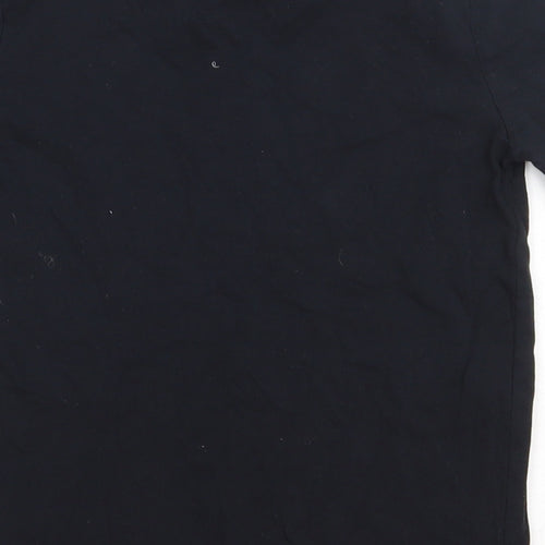Sainsburys Boys Black  Cotton Basic T-Shirt Size 8 Years Crew Neck Pullover