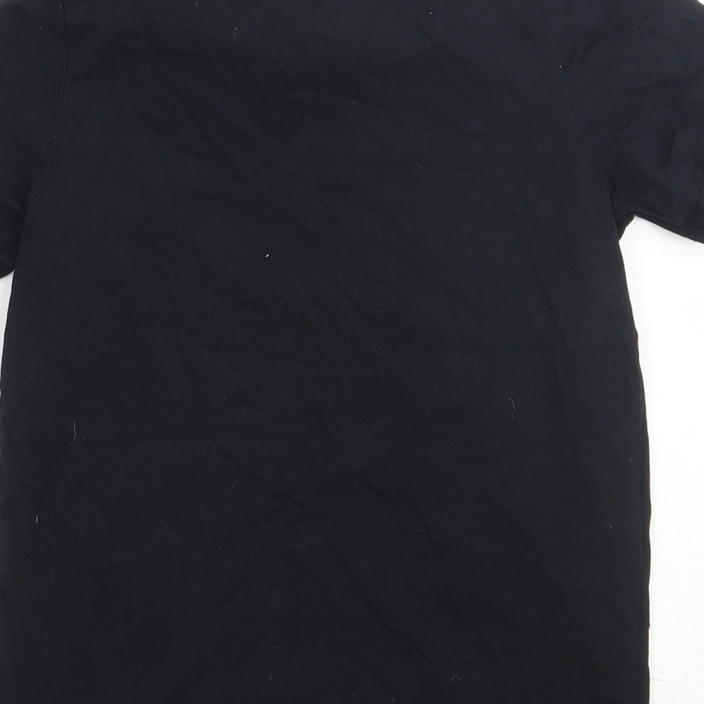 George Boys Black  Cotton Basic T-Shirt Size 8-9 Years Crew Neck Pullover - Cool Bro