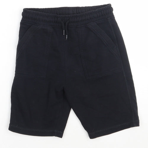 sainsburys Boys Black  Cotton Sweat Shorts Size 8 Years  Regular Tie