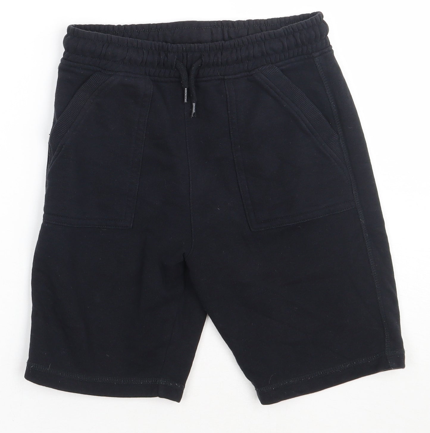 sainsburys Boys Black  Cotton Sweat Shorts Size 8 Years  Regular Tie