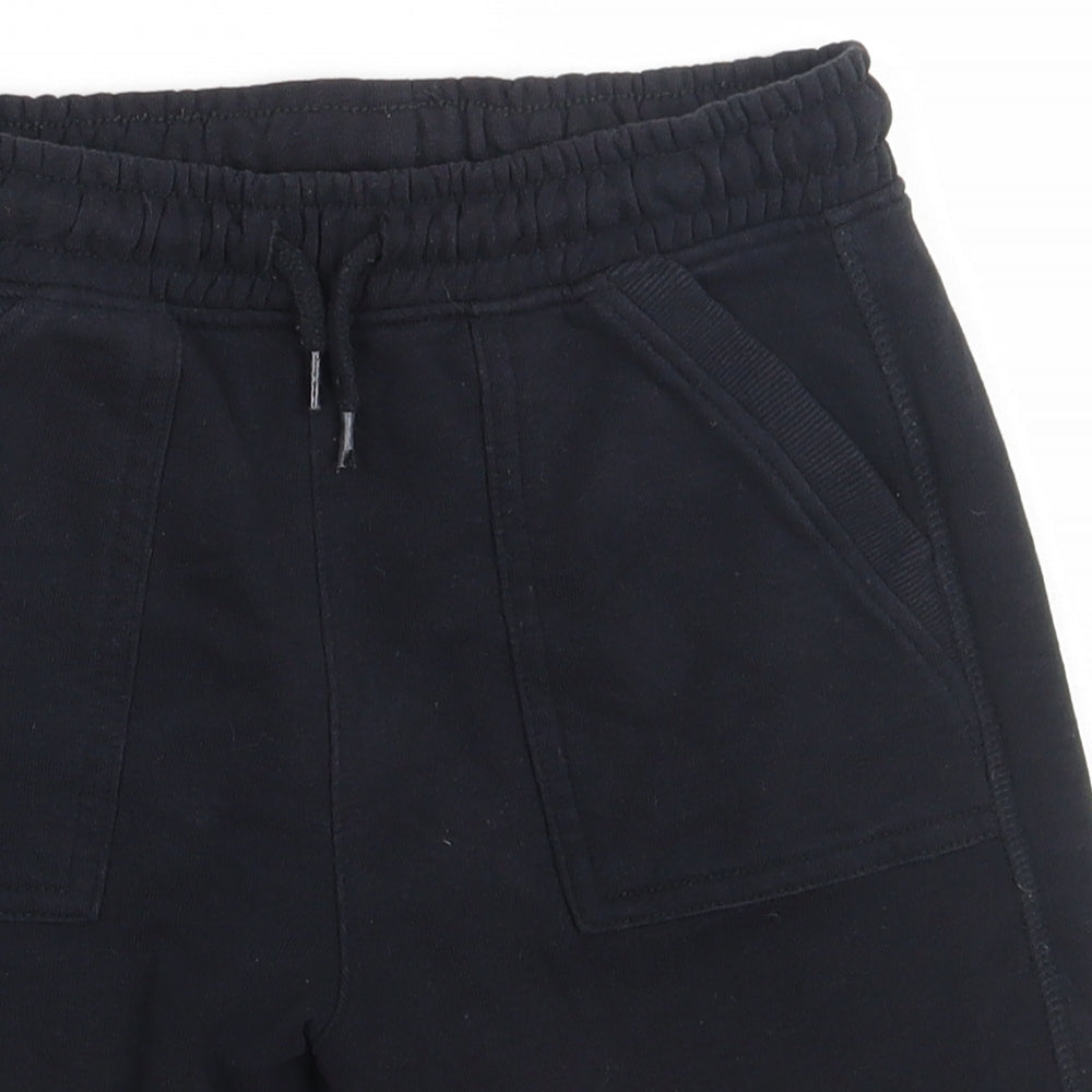 sainsburys Boys Black  Cotton Sweat Shorts Size 8 Years  Regular Tie