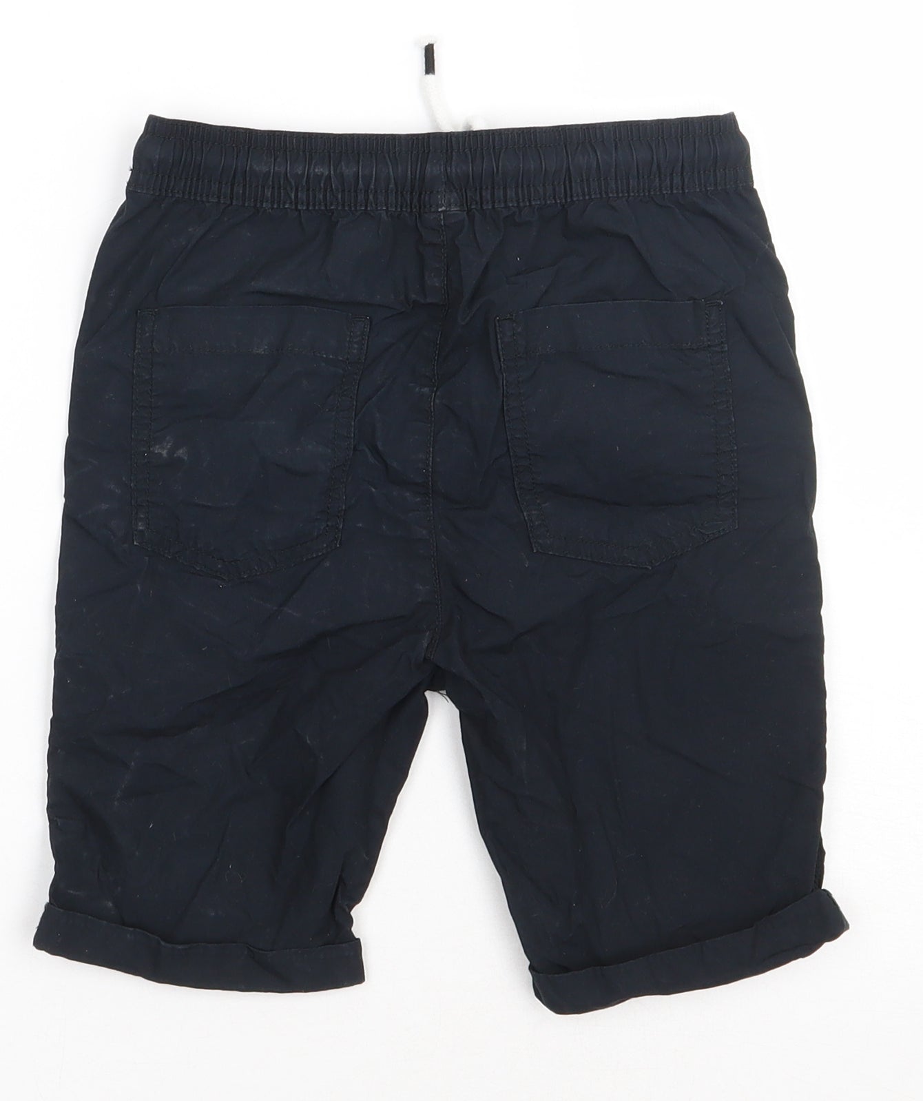 sainsburys Boys Black  Cotton Bermuda Shorts Size 8 Years  Regular Tie