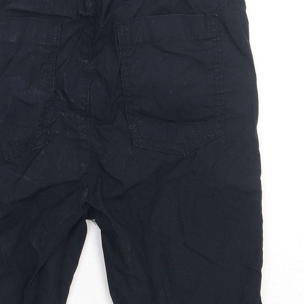 sainsburys Boys Black  Cotton Bermuda Shorts Size 8 Years  Regular Tie