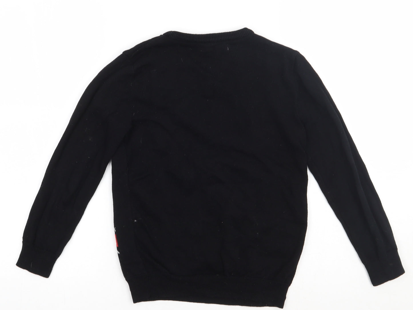 Primark Boys Black  Cotton Pullover Sweatshirt Size 9-10 Years  Pullover - Christmas Jumper