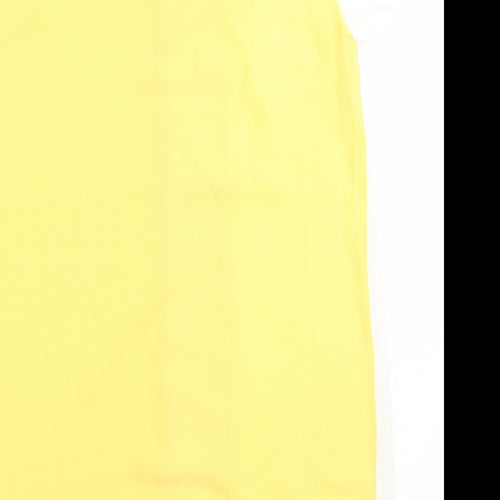 SheIn Womens Yellow Striped Polyester A-Line  Size S  Crew Neck Pullover - Sparkly