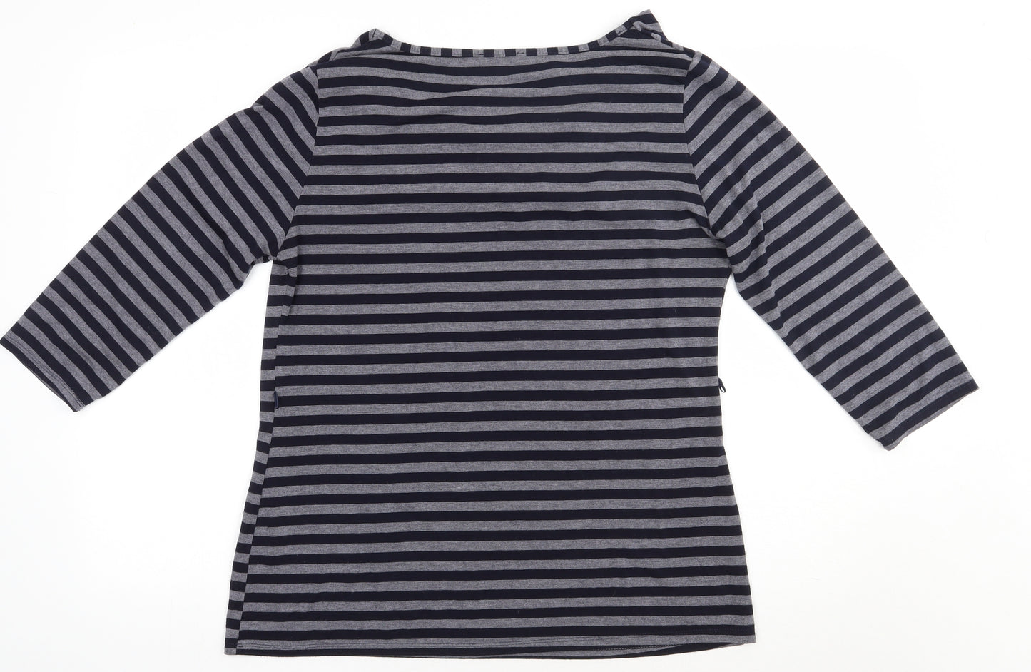 Matalan Womens Blue Striped Polyester Pullover Sweatshirt Size 12  Pullover
