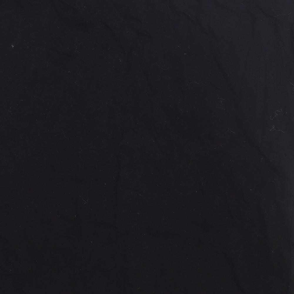 arass style Womens Black  Cotton Basic T-Shirt Size L Crew Neck