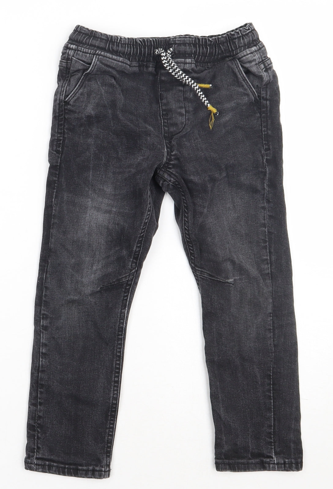 Very Boys Black  Cotton Straight Jeans Size 6 Years  Regular Tie