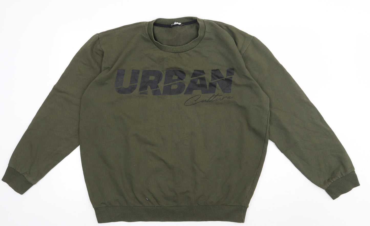 pep&co Mens Green  Cotton Pullover Sweatshirt Size XL