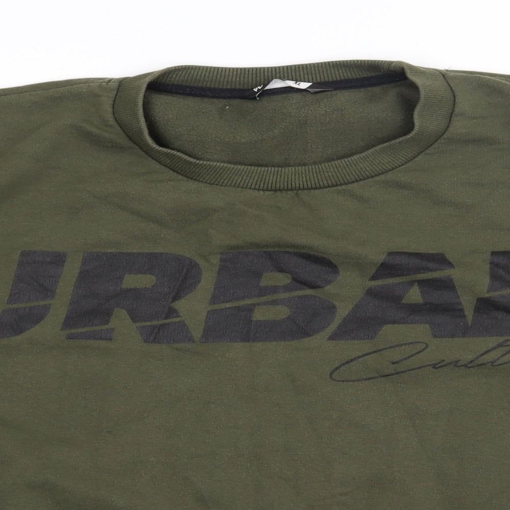 pep&co Mens Green  Cotton Pullover Sweatshirt Size XL