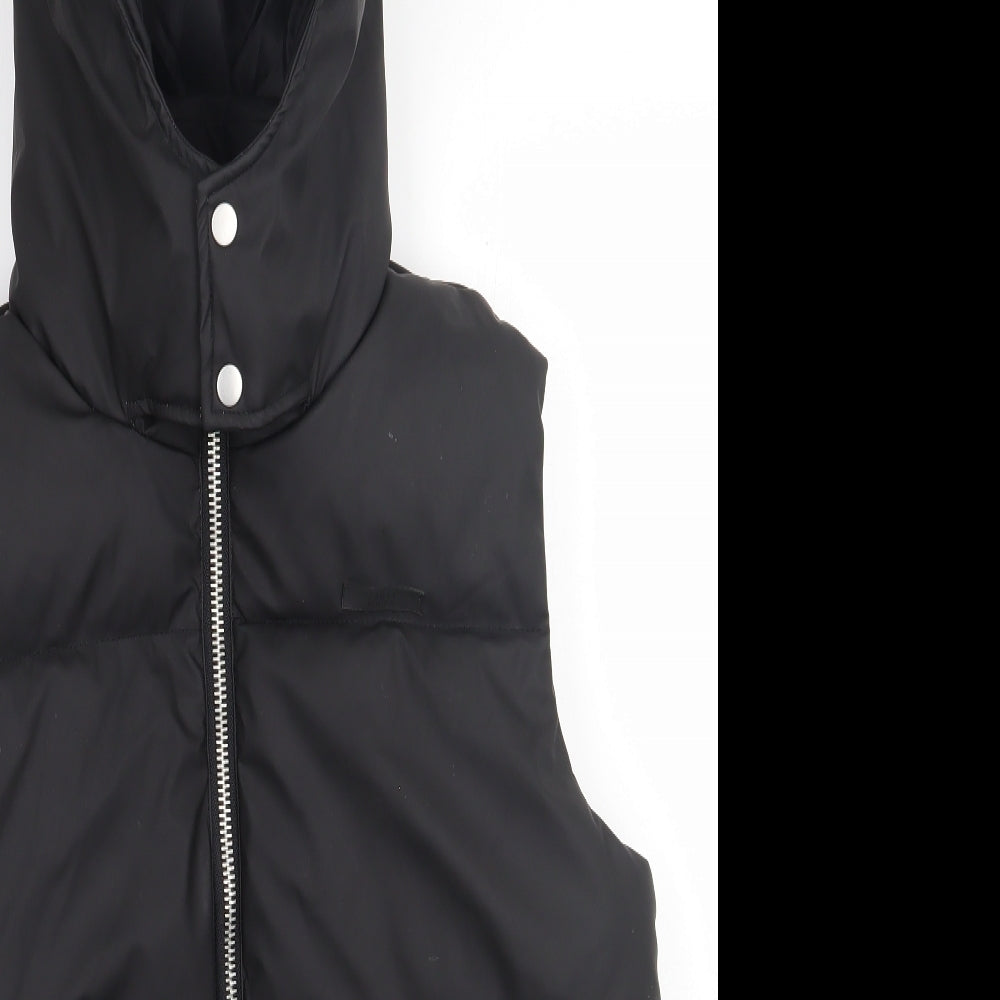 Boohoo Mens Black   Gilet Jacket Size S  Zip
